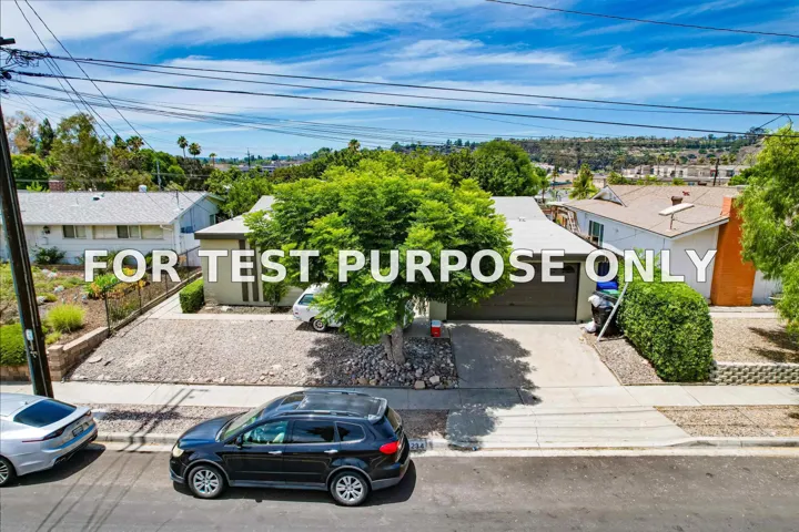 Demo/Test Data 6234 Crawford Street, San Diego, CA 92120