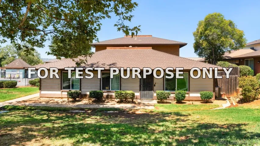Demo/Test Data 1772 Summertime Dr, El Cajon, CA 92021