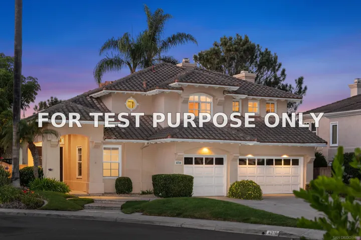 Demo/Test Data 4716 Thurston Place, San Diego, CA 92130