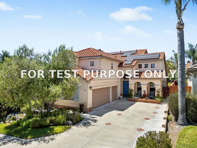 Demo/Test Data 591 Chesterfield Cir, San Marcos, CA 92069