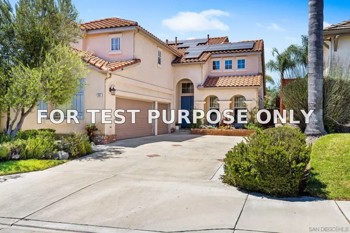 Demo/Test Data 591 Chesterfield Cir, San Marcos, CA 92069
