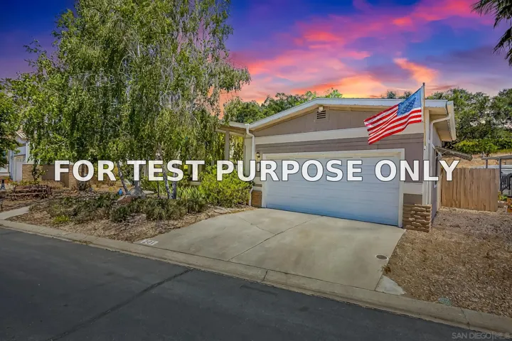 Demo/Test Data 18218 Paradise Mountain Rd Unit Spc 201, Valley Center, CA 92082