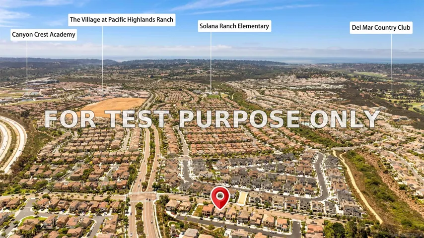 Demo/Test Data 13568 Bolero Way, San Diego, CA 92130