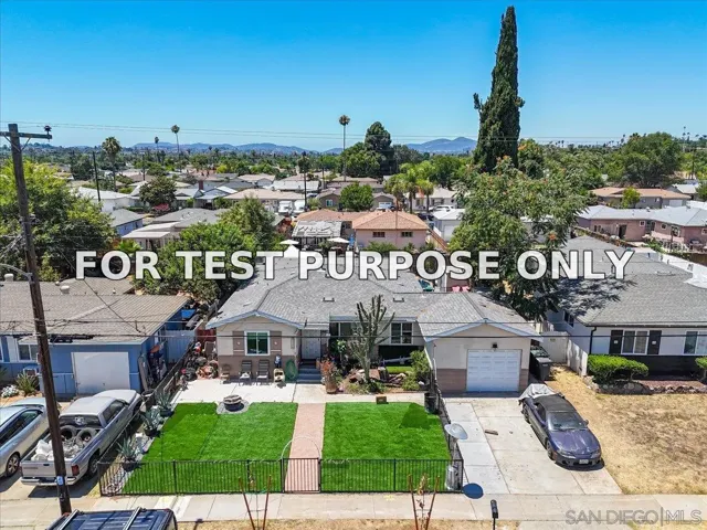 Demo/Test Data 839 Goldenrod St, Escondido, CA 92027