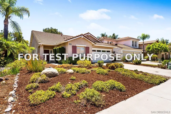 Demo/Test Data 3083 Sprucewood Ln, Escondido, CA 92027