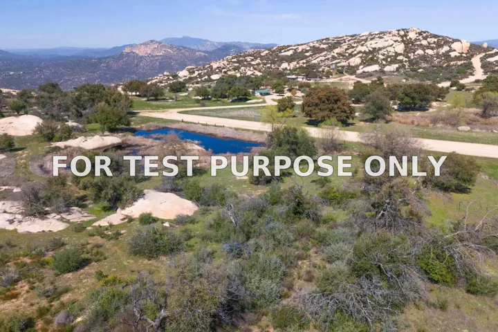 Demo/Test Data 19150 High Glen Rd, Alpine, CA 91901