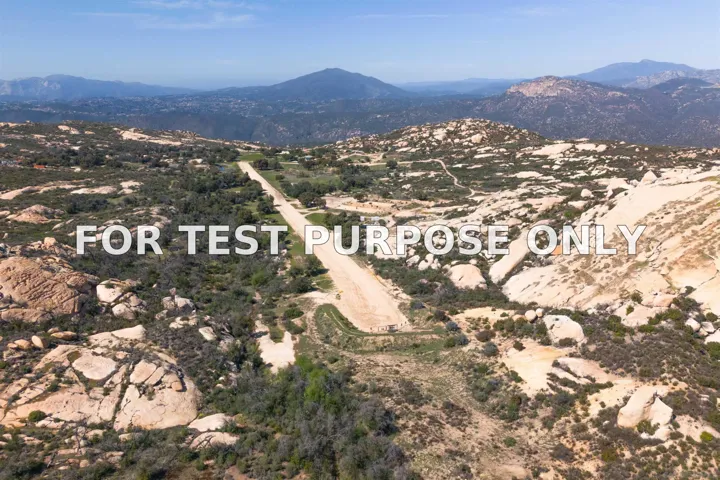 Demo/Test Data 19150 High Glen Rd, Alpine, CA 91901