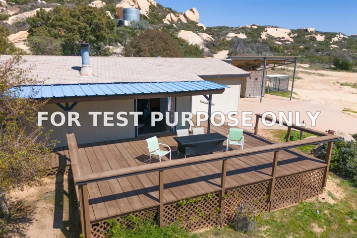 Demo/Test Data 19150 High Glen Rd, Alpine, CA 91901