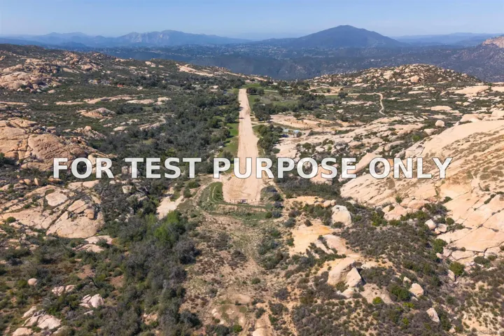 Demo/Test Data 19150 High Glen Rd, Alpine, CA 91901