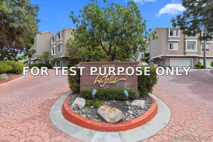 Demo/Test Data 8585 Via Mallorca Unit 20, La Jolla, CA 92037