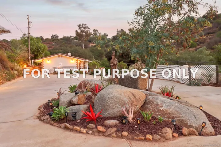 Demo/Test Data 1165 Midway Dr, Alpine, CA 91901