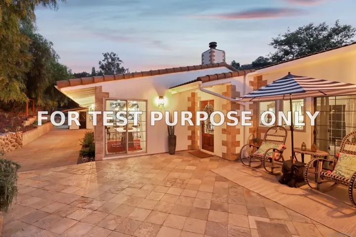 Demo/Test Data 1165 Midway Dr, Alpine, CA 91901