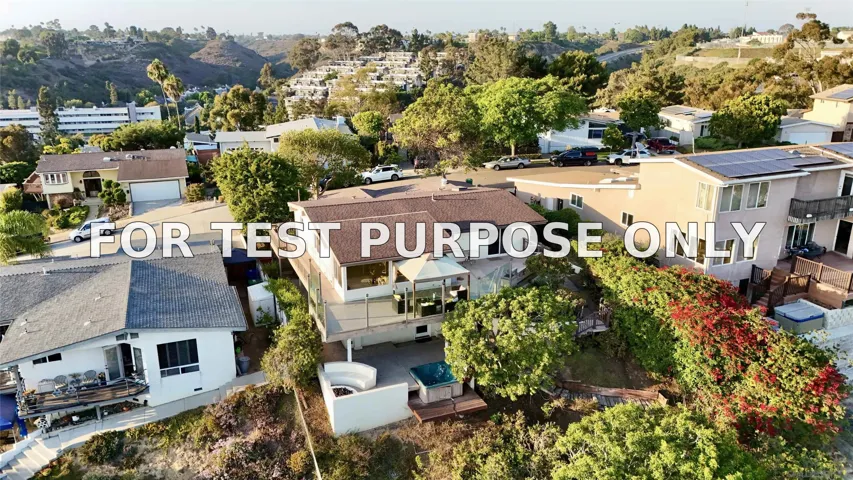 Demo/Test Data 3539 Mount Laurence Dr, San Diego, CA 92117