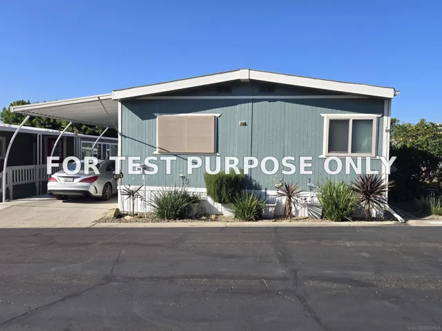 Demo/Test Data 1815 Sweetwater Rd Unit Spc 120, Spring Valley, CA 91977
