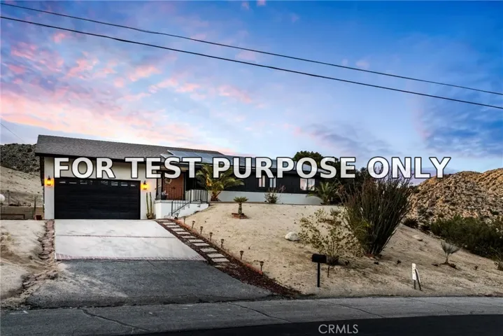 Demo/Test Data 53988 Pinon Drive, Yucca Valley, CA 92284