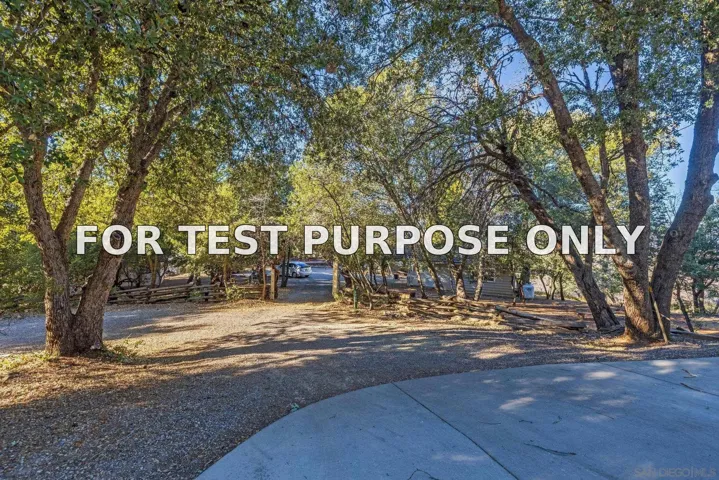 Demo/Test Data 3306 Oak Grove, Julian, CA 92036