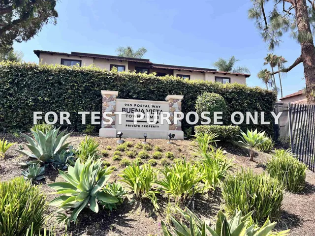 Demo/Test Data 955 Postal Way Unit 29, Vista, CA 92083