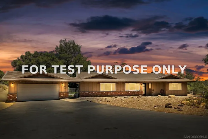 Demo/Test Data 2686 Via Viejas, Alpine, CA 91901