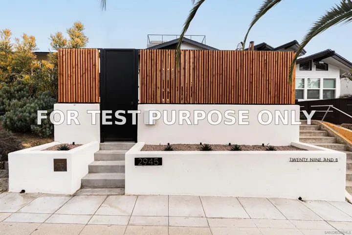 Demo/Test Data 2945 B St, San Diego, CA 92102