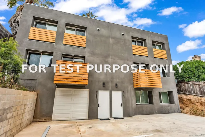 Demo/Test Data 4781-4787 Cereza Street, San Diego, CA 92102