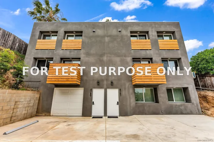 Demo/Test Data 4781-4787 Cereza Street, San Diego, CA 92102