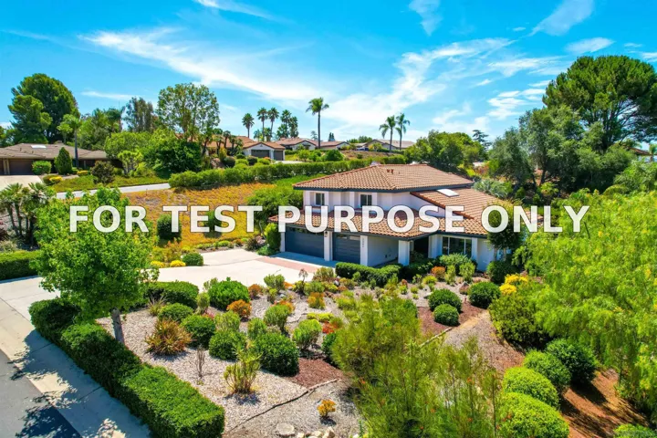 Demo/Test Data 3302 Vista Rocosa, Escondido, CA 92029