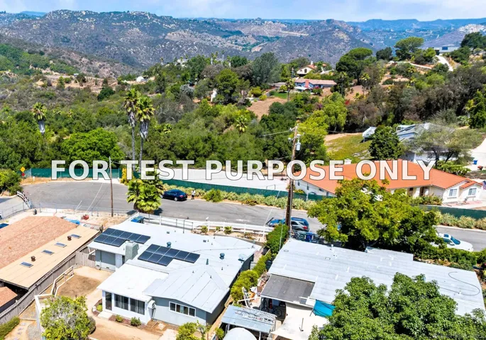 Demo/Test Data 421 Hillcrest Ln, Fallbrook, CA 92028