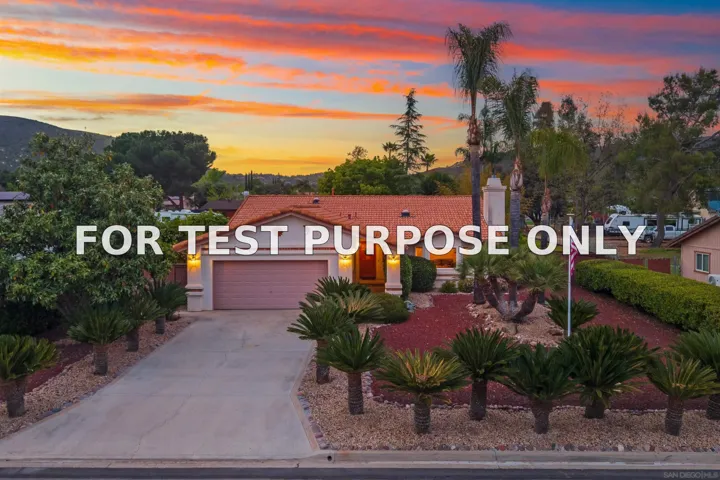 Demo/Test Data 23540 Oriente Way, Ramona, CA 92065