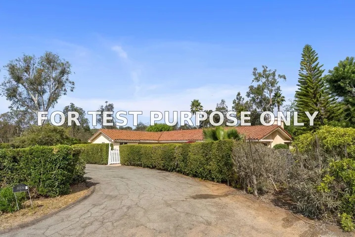 Demo/Test Data 16534 La Gracia, Rancho Santa Fe, CA 92067