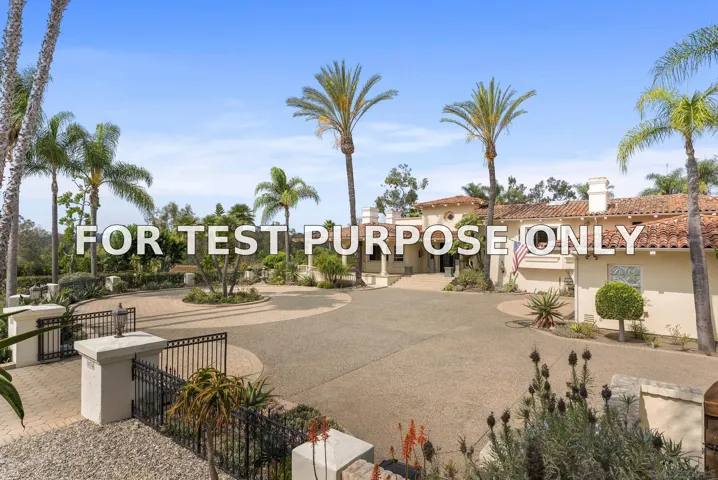 Demo/Test Data 16534 La Gracia, Rancho Santa Fe, CA 92067