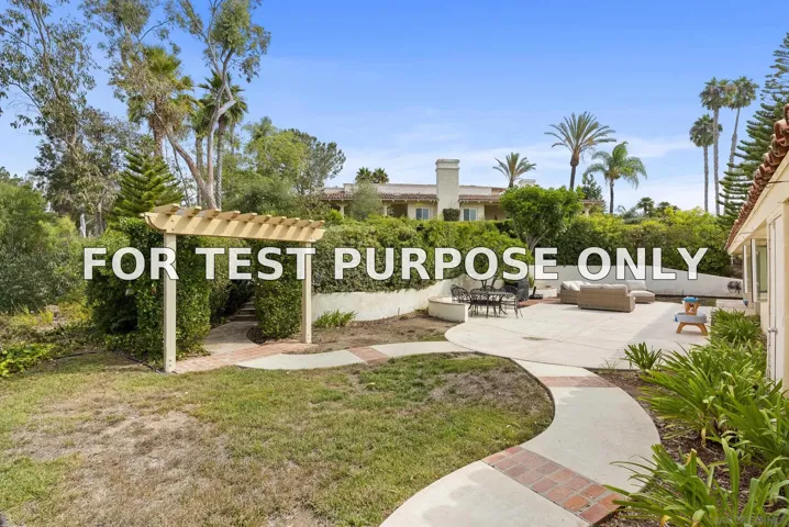 Demo/Test Data 16534 La Gracia, Rancho Santa Fe, CA 92067