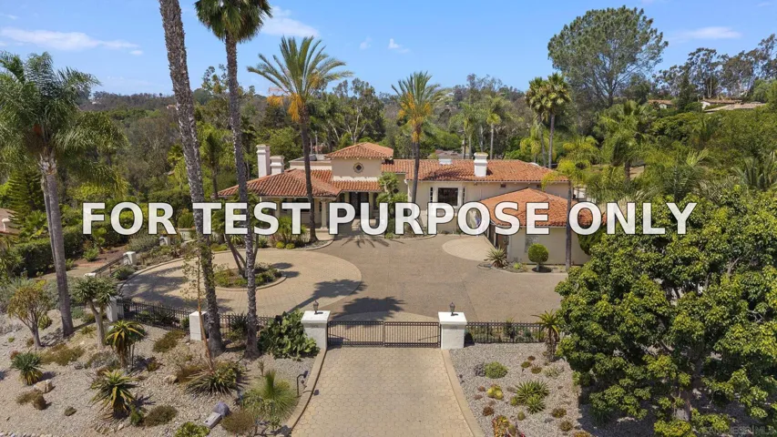 Demo/Test Data 16534 La Gracia, Rancho Santa Fe, CA 92067