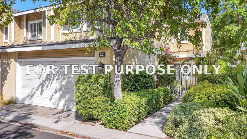 Demo/Test Data 22 Rosewood, Aliso Viejo, CA 92656