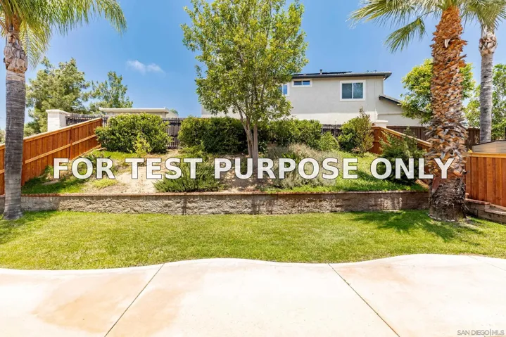 Demo/Test Data 33010 Poppy St, Temecula, CA 92592