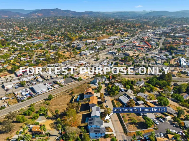 Demo/Test Data 490 Lado De Loma Dr #1-4, Vista, CA 92083