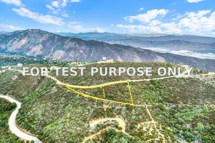Demo/Test Data 0 Sunset Dr Unit Lot 2-4, Julian, CA 92036