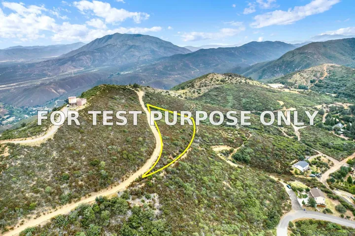 Demo/Test Data 0 Sunset Dr Unit Lot 2-4, Julian, CA 92036