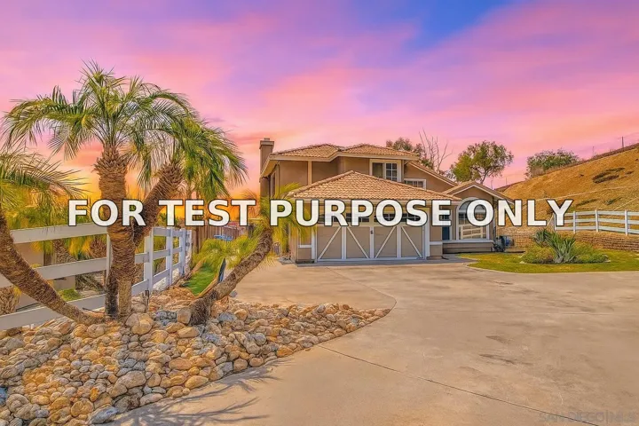 Demo/Test Data 9410 Brian Way, El Cajon, CA 92021