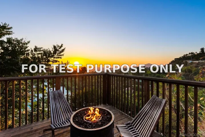 Demo/Test Data 9586 Alto Dr, La Mesa, CA 91941