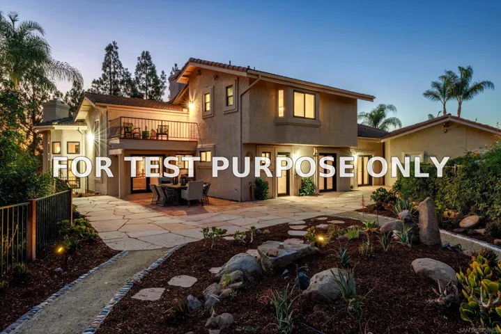 Demo/Test Data 13121 Wild Flower Ln, Poway, CA 92064