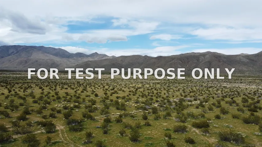 Demo/Test Data 0 Great Southern Overland Rte. Unit 1, Julian, CA 92036