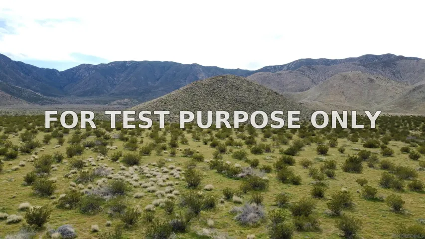 Demo/Test Data 0 Great Southern Overland Rte. Unit 1, Julian, CA 92036