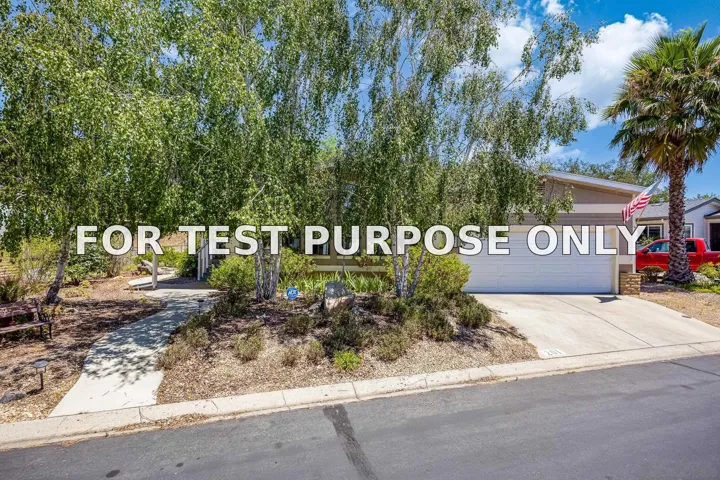 Demo/Test Data 18218 Paradise Mountain Rd Unit Spc 201, Valley Center, CA 92082