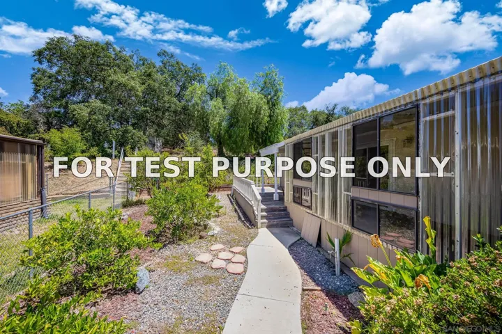 Demo/Test Data 18218 Paradise Mountain Rd Unit Spc 201, Valley Center, CA 92082