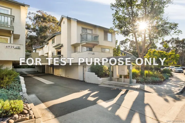 Demo/Test Data 6929 Park Mesa Way Unit #126, San Diego, CA 92111