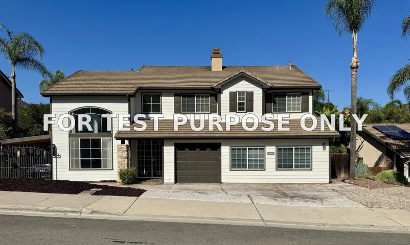 Demo/Test Data 2054 Vintage Pl., Escondido, CA 92027