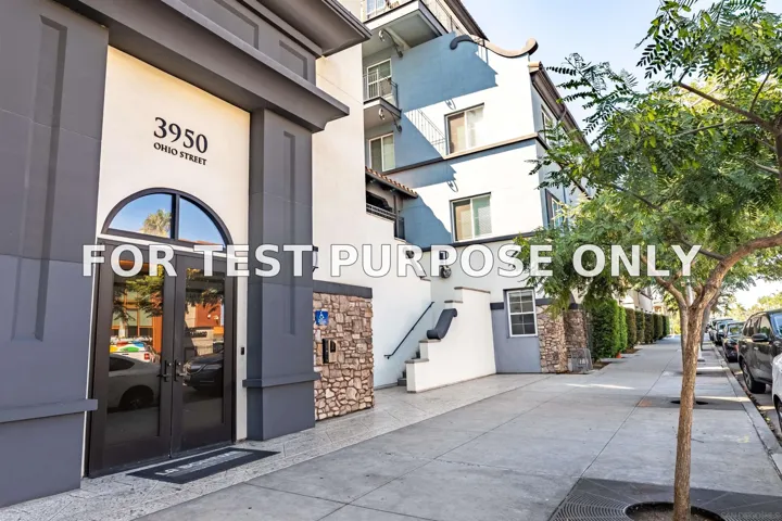 Demo/Test Data 3950 Ohio Unit 226, San Diego, CA 92104