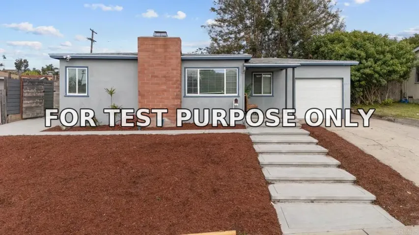 Demo/Test Data 647 Claire Avenue, Chula Vista, CA 91910
