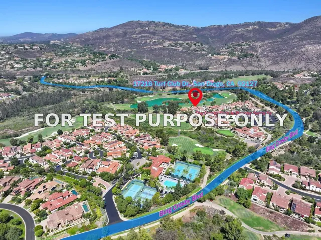 Demo/Test Data 17216 Turf Club Dr, San Diego, CA 92127