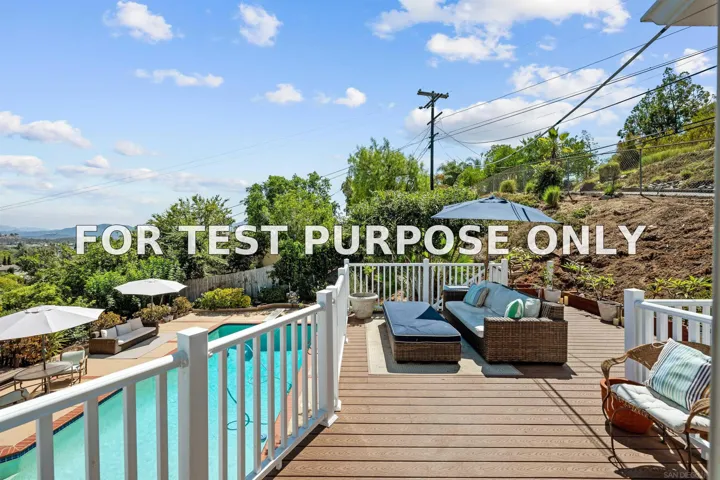 Demo/Test Data 4261 Alta Mira Dr, La Mesa, CA 91941